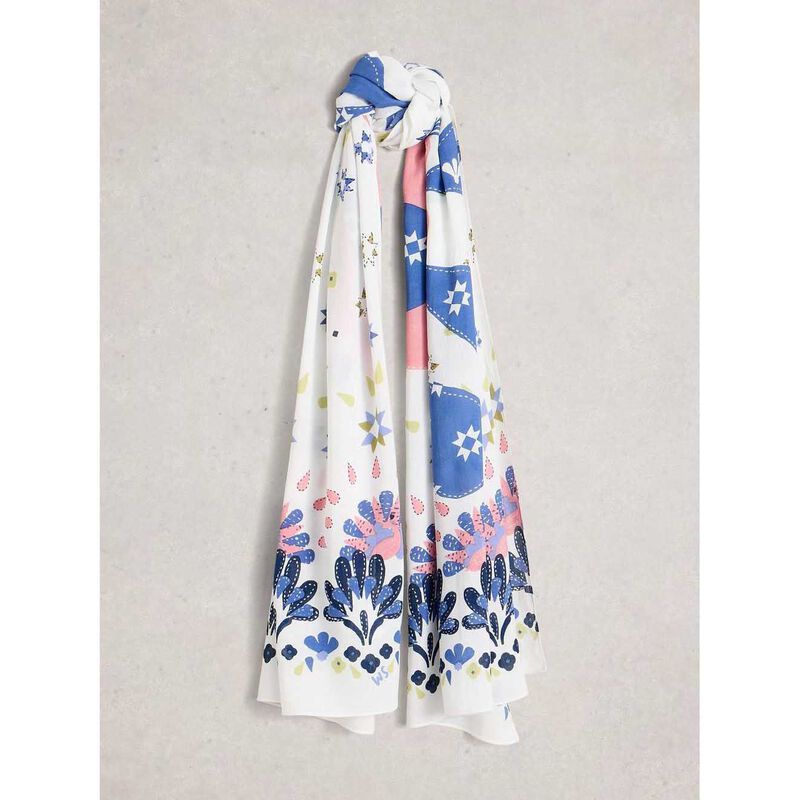 White Stuff Sophie Printed Scarf image number 1
